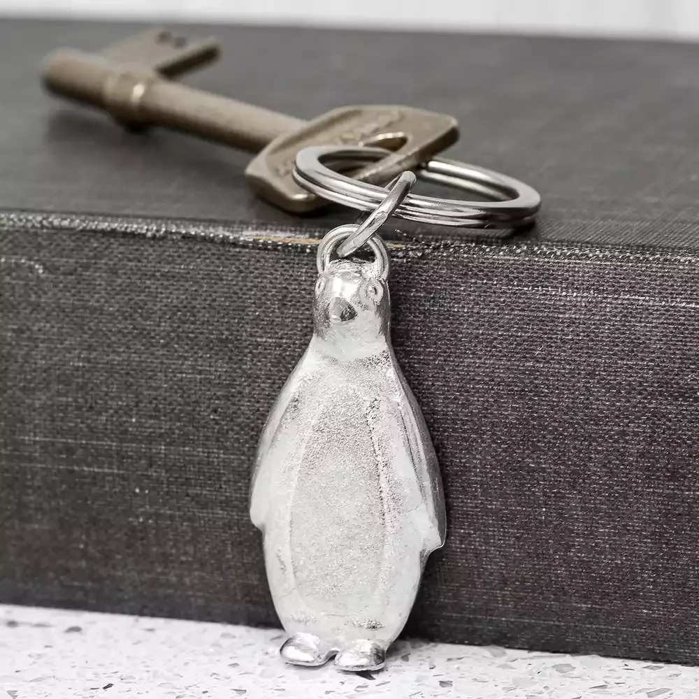 Penguin Pewter Keyring by Lancaster and Gibbings