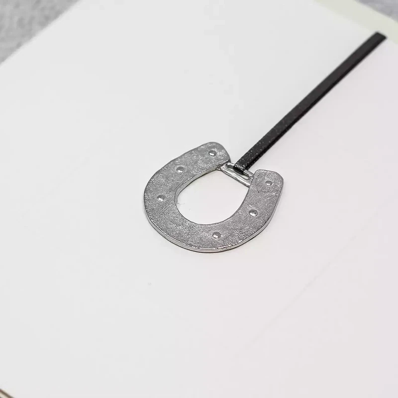 Pewter Keepsake Greeting Card - Horseshoe by Lancaster and Gibbings