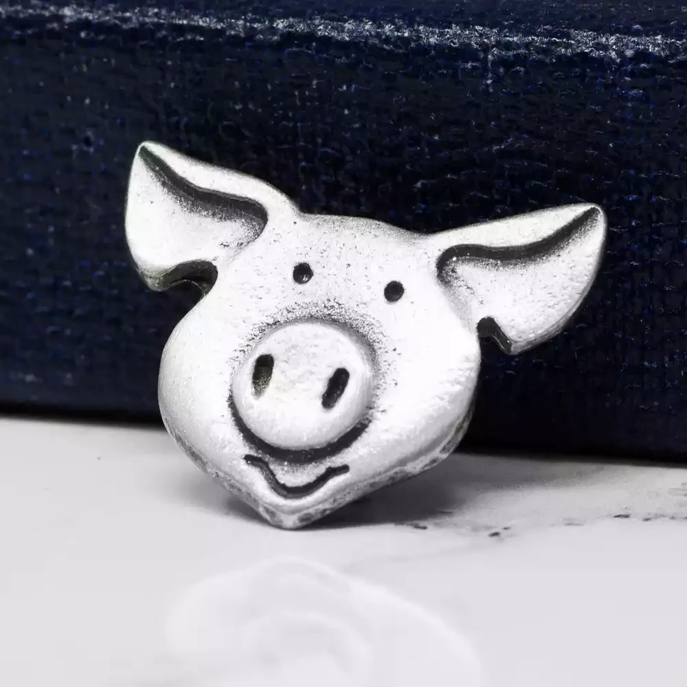 Pewter Pin - Pig Face by Metal Planet