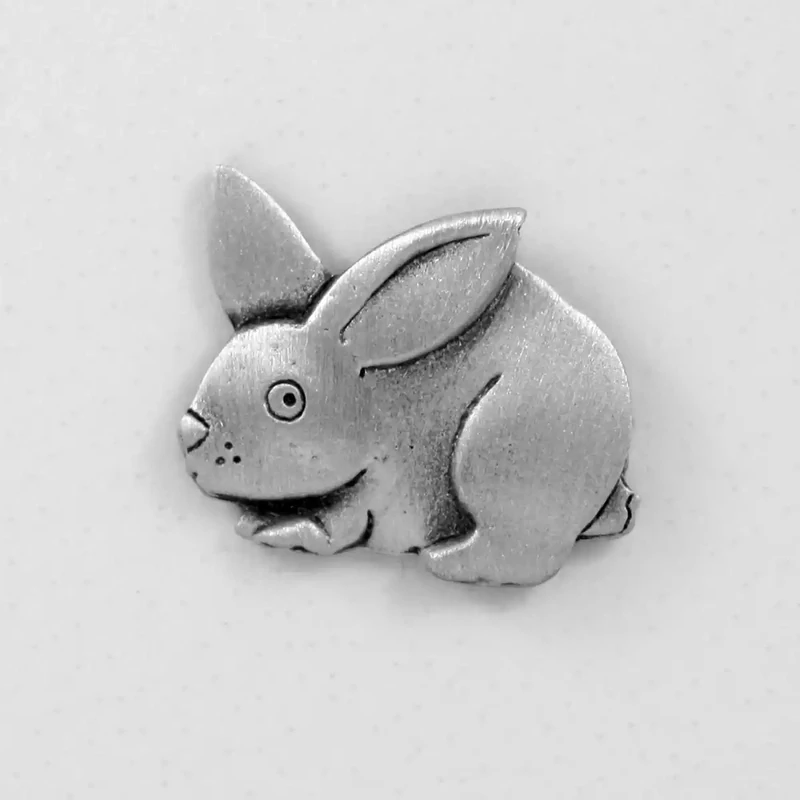 Pewter Pin Brooch - Bunny Rabbit