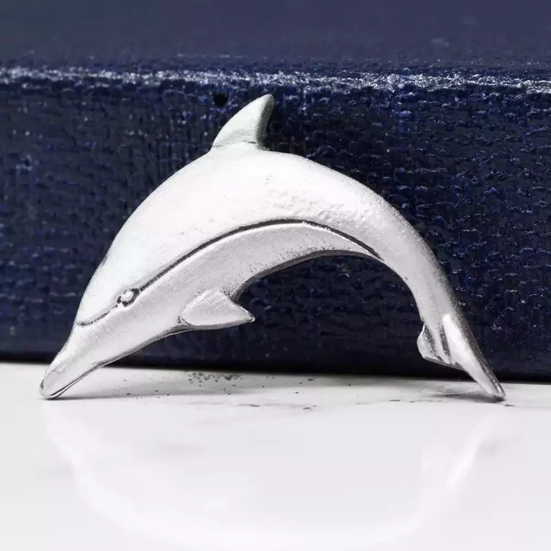 Pewter Pin Brooch - Dolphin by Metal Planet