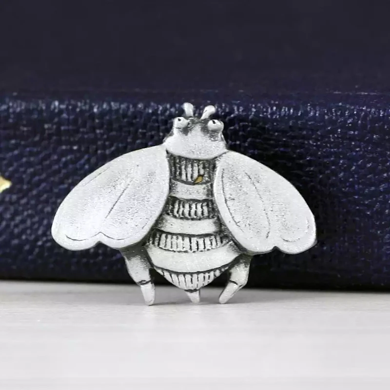 Pewter Pin Brooch - Bee by Metal Planet