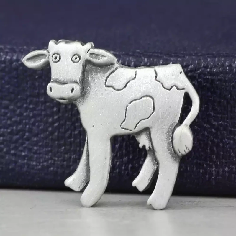 Pewter Pin - Cow by Metal Planet