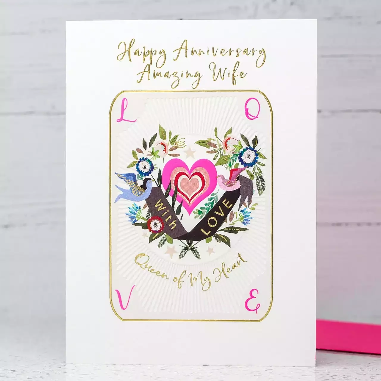 Queen of My Heart - Wife Anniversary Card by Sarah Curedale
