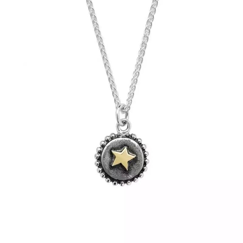 Reach for the Stars Silver and Gold Little Pendant by Linda Macdonald