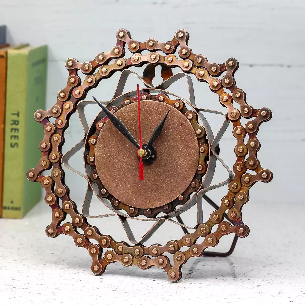 Recycled Bicycle Chain Clock - Large by Shared Earth