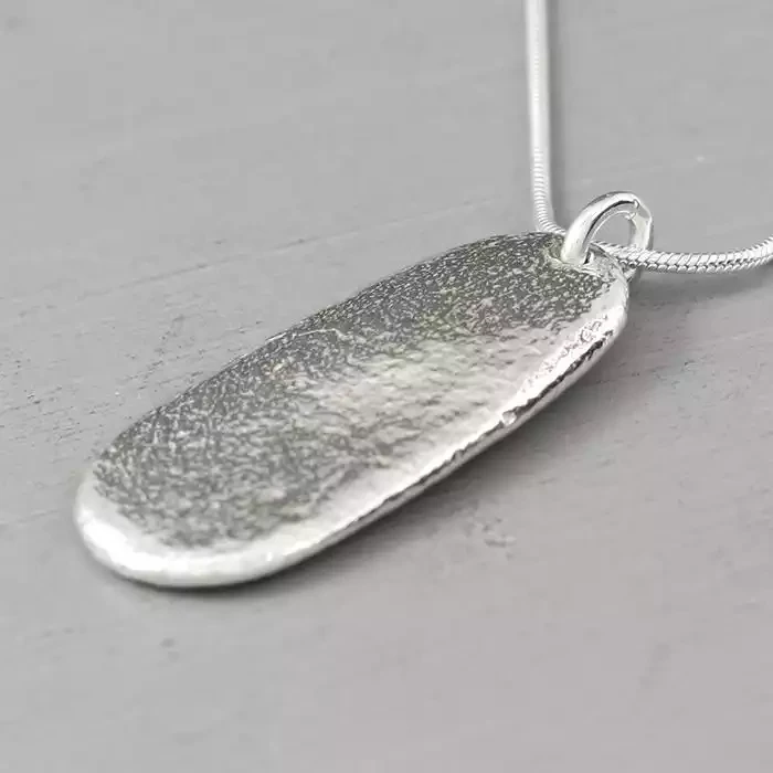 Silver Pebble Pendant Extra Large by Silverfish
