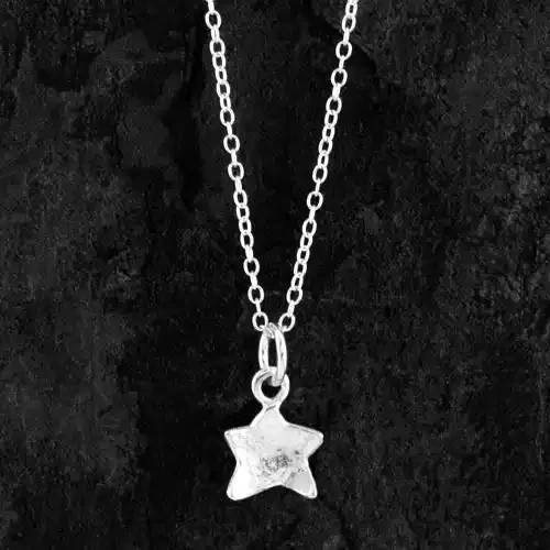 Silver Star Charm Necklace - Medium by Fi Mehra