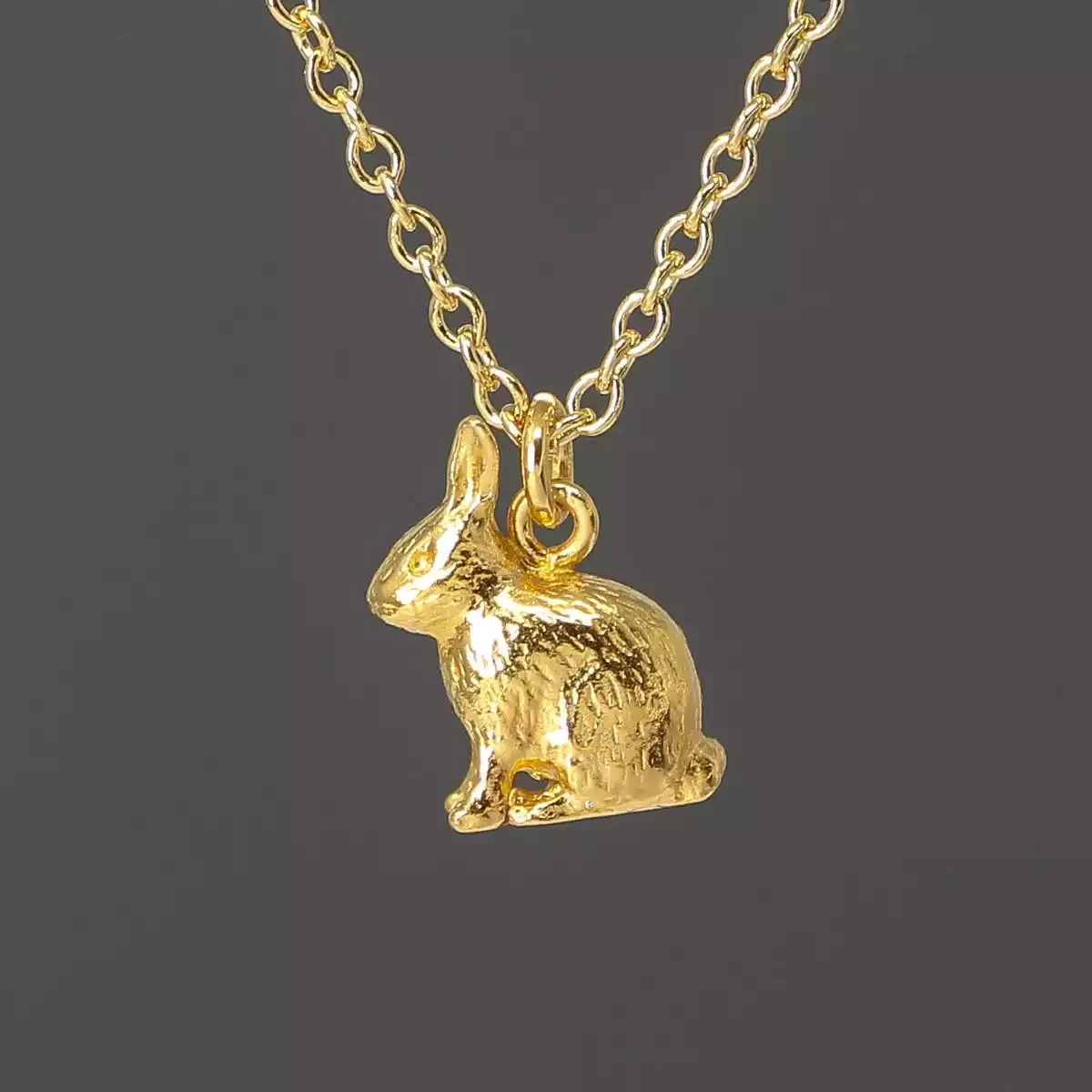 Sitting Bunny Necklace - Gold Plated by Alex Monroe