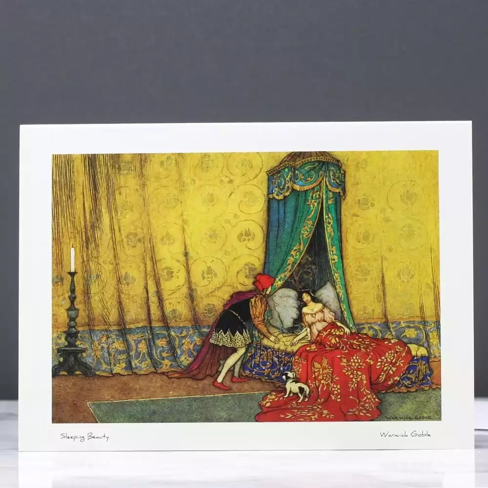 Sleeping Beauty Card by Warwick Goble