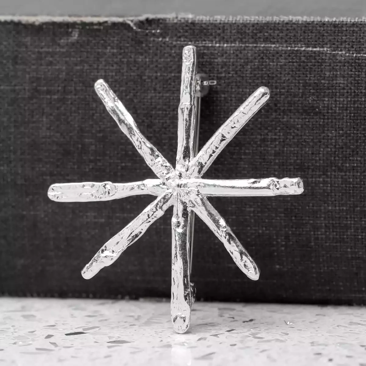 Snowflake Silver Brooch by Silverfish