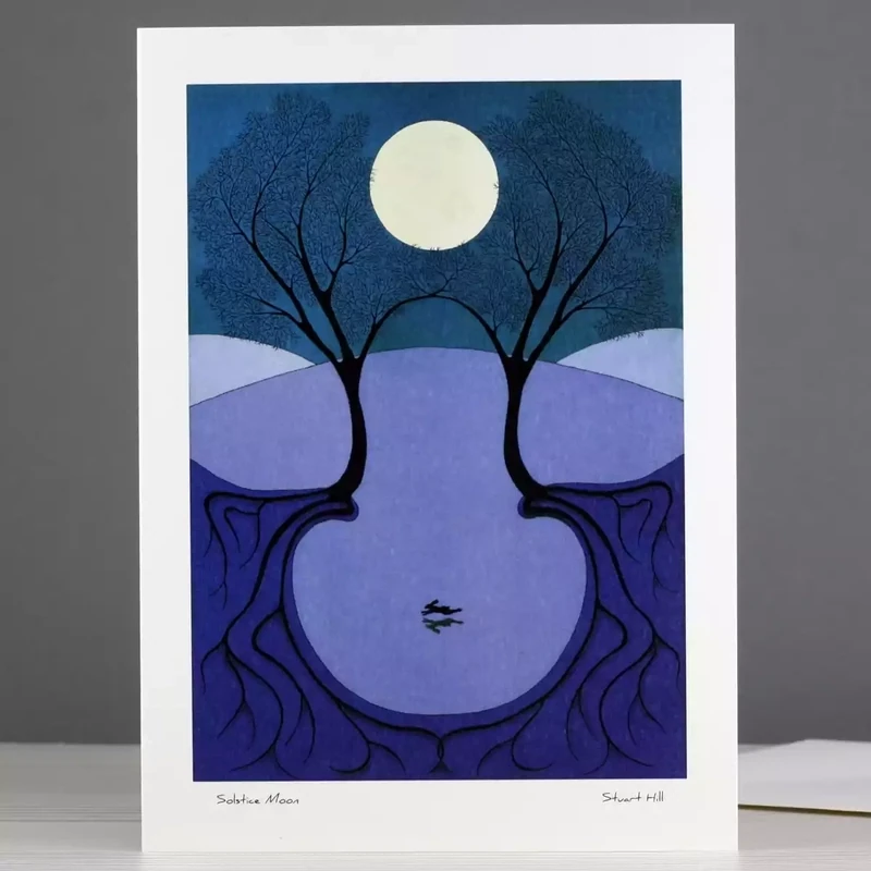 Solstice Moon Card by Stuart Hill