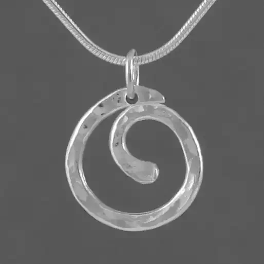 Spiral Silver Pendant - Small by Silverfish