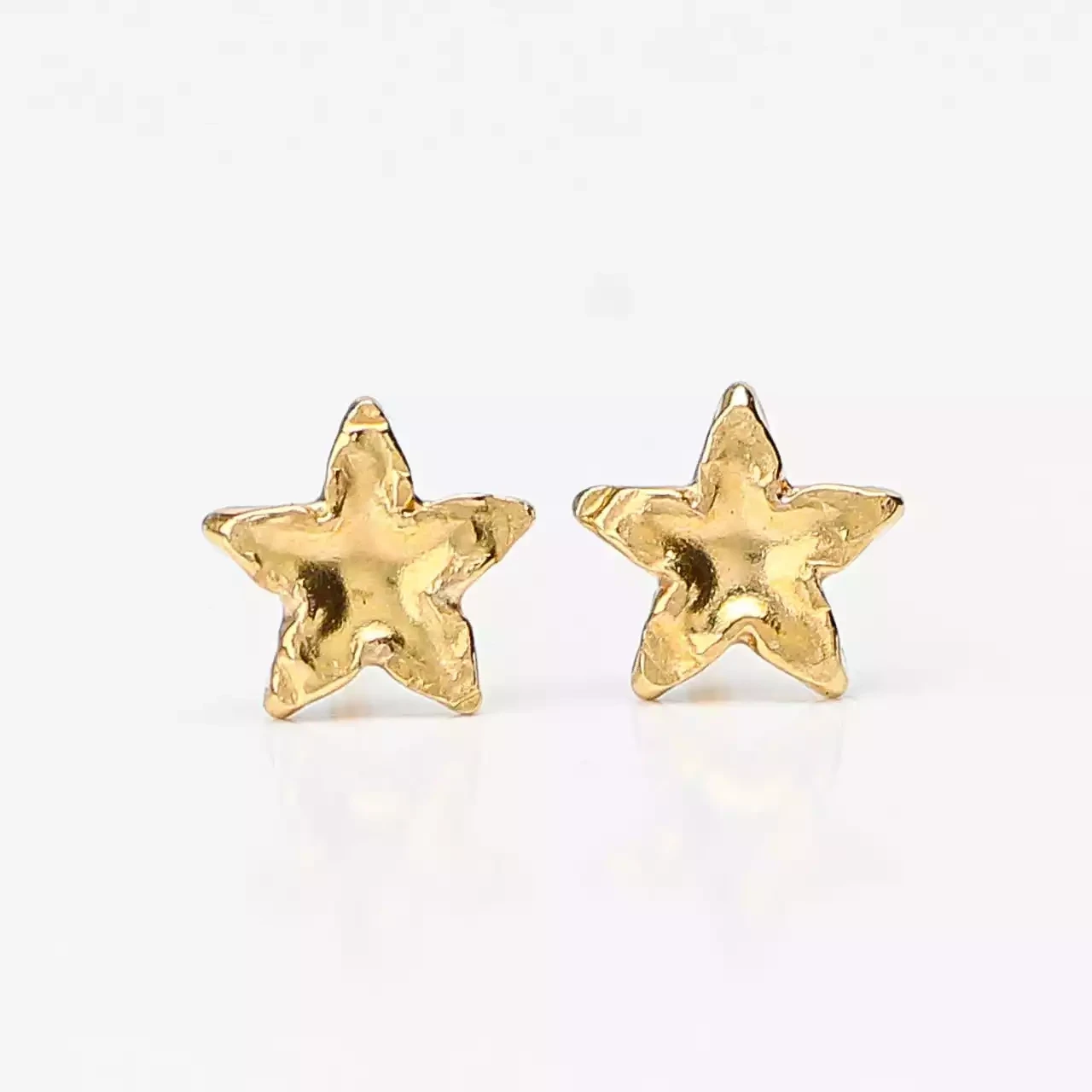 Star Gold Stud Earrings - Tiny by Silverfish