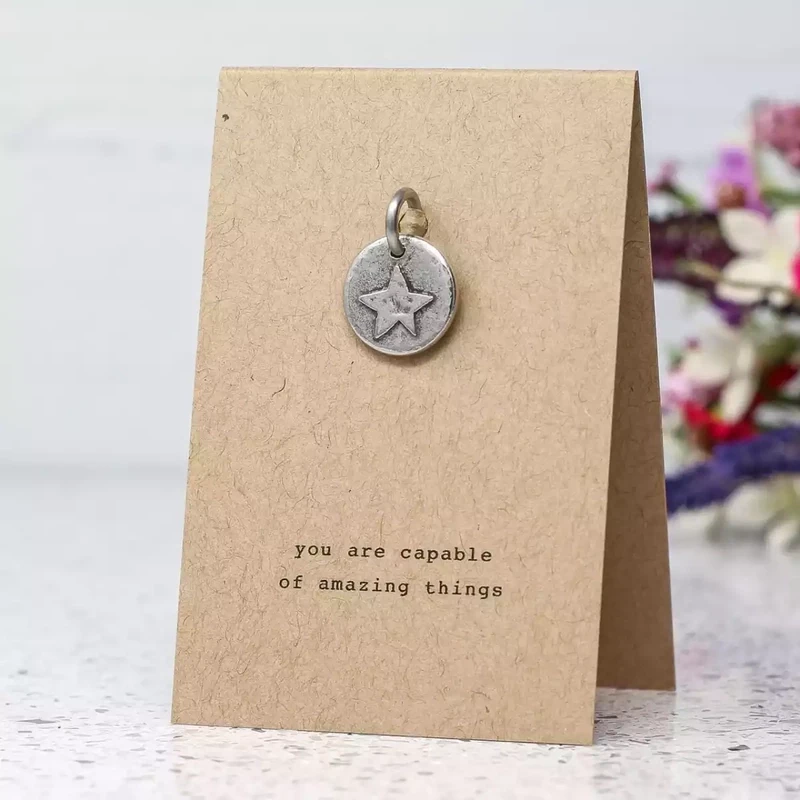 You Are Capable of Amazing Things Pewter Charm by Kutuu