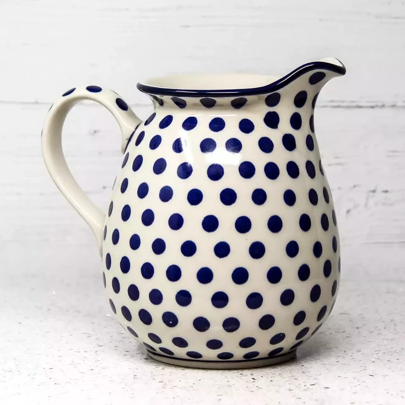Stoneware Extra Large Jug - Small Blue Dot by Artyfarty Designs