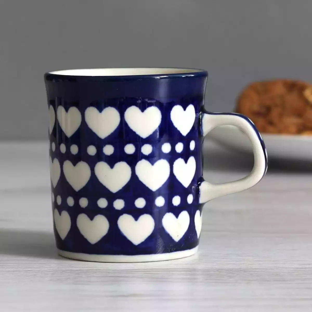 Stoneware Mini Mug - Heart to Heart by Artyfarty Designs
