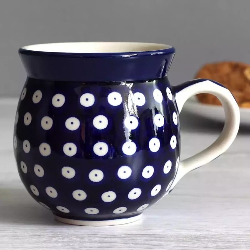 Stoneware Large Mug - Blue Eyes by Artyfarty Designs