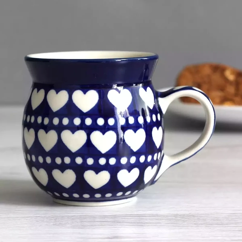Stoneware Small Mug - Heart to Heart by Artyfarty Designs