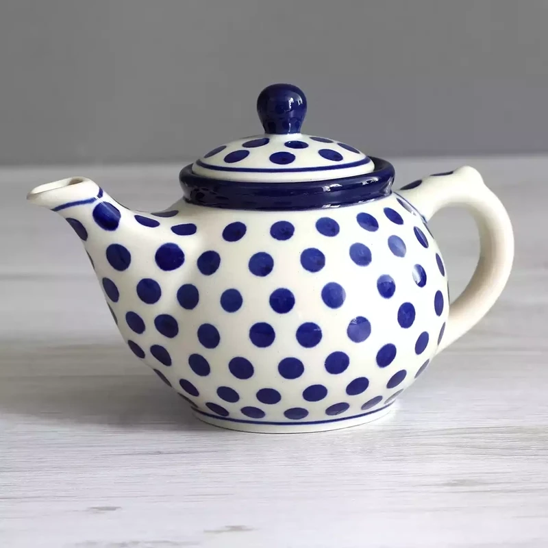Stoneware Small Teapot - Small Blue Dot by Artyfarty Designs