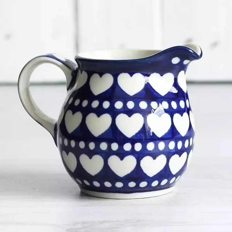 Stoneware Small Cream Jug - Heart to Heart by Artyfarty Designs