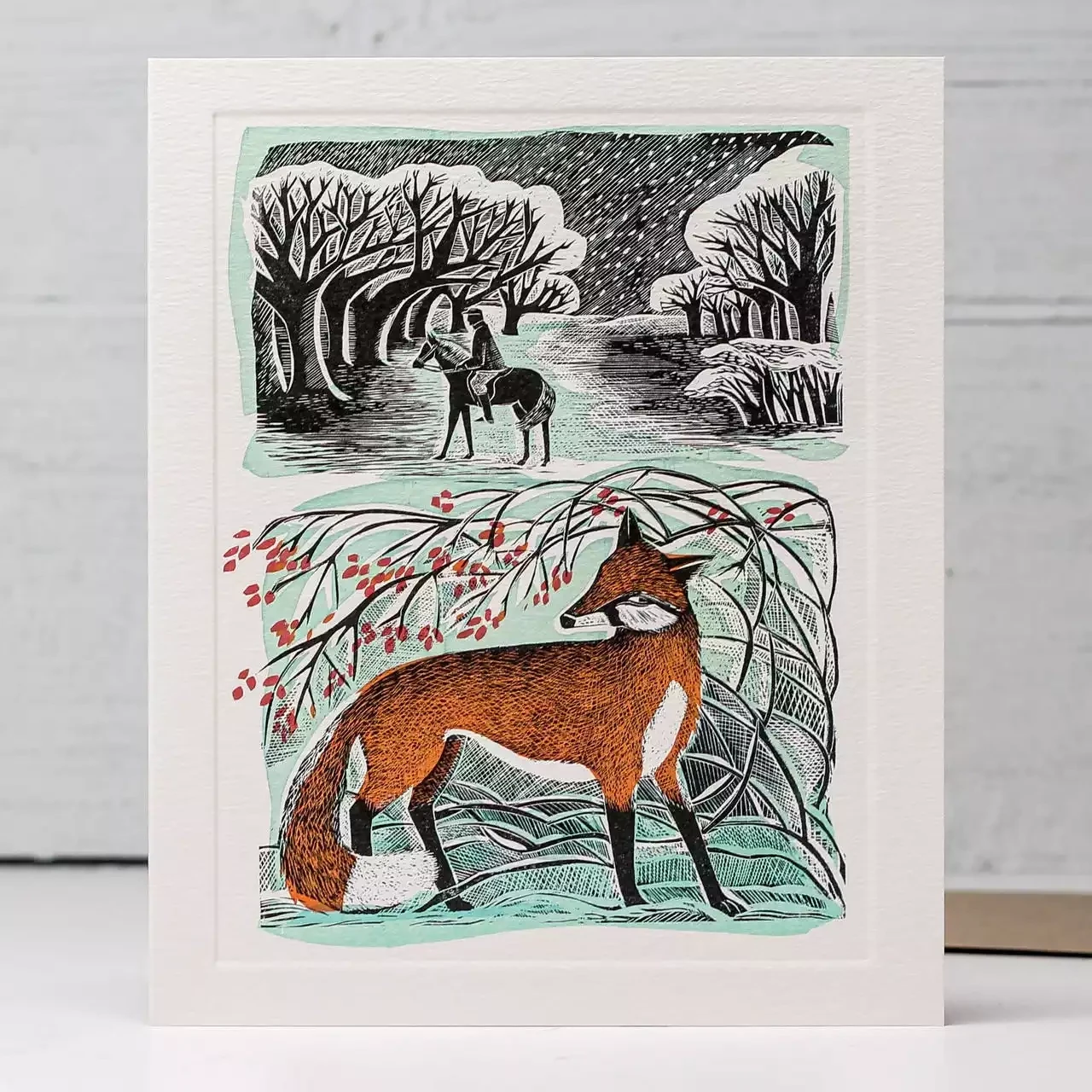 Stopping by Woods Card by Angela Harding