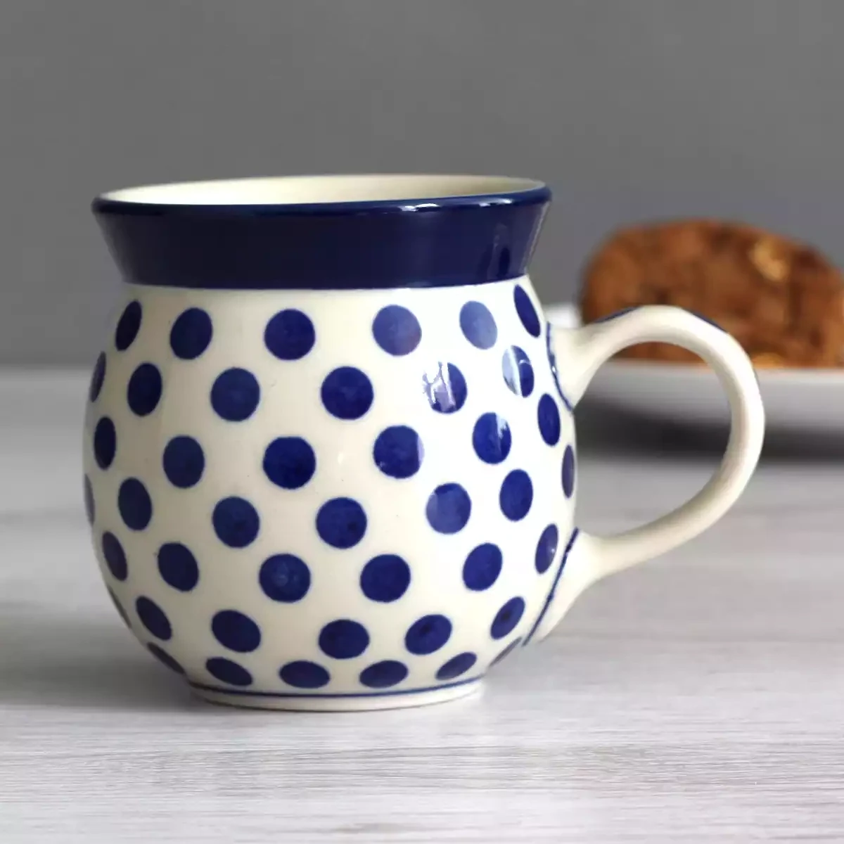 Stoneware Small Mug - Small Blue Dot by Artyfarty Designs