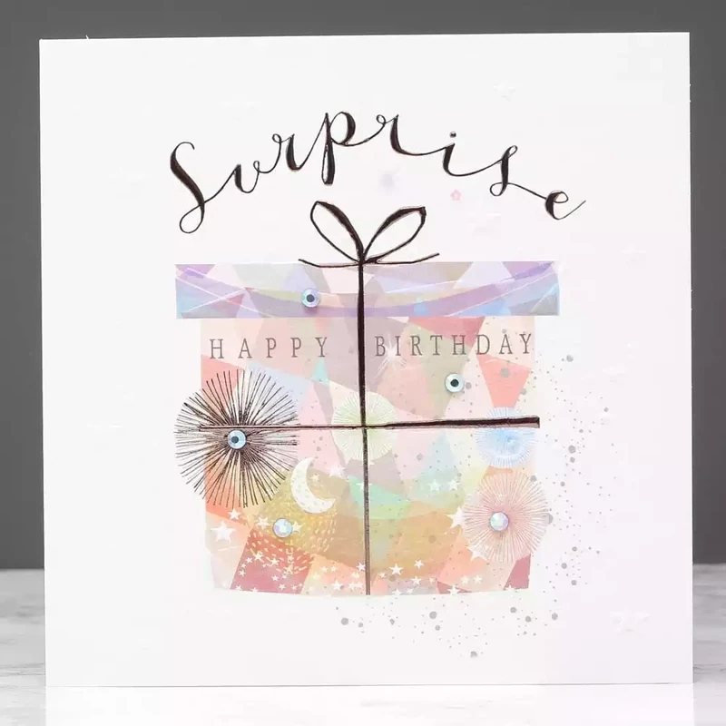 Surprise Present Birthday Card by Sarah Curedale