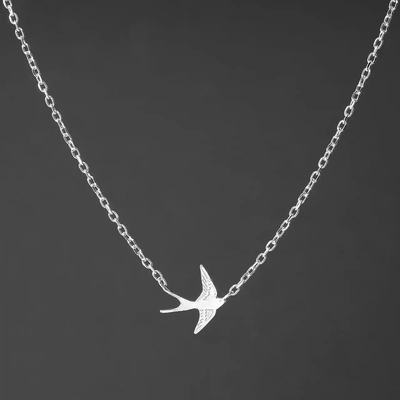 Swallow Silver Necklace by Amanda Coleman