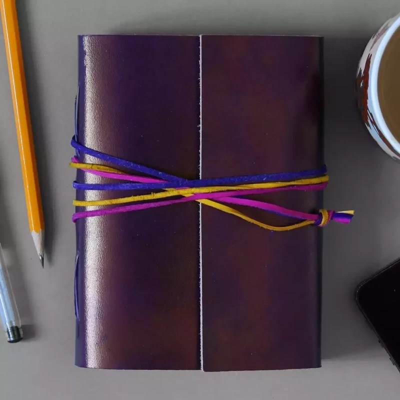 Three String Leather Journal - Purple by Paper High