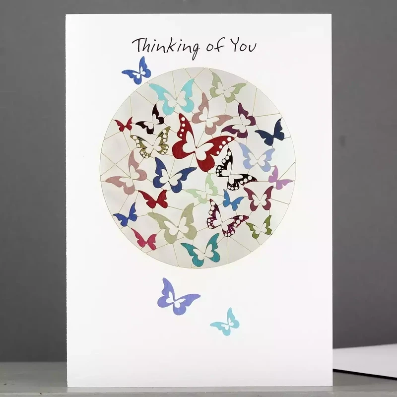 Thinking of You Butterflies Laser-cut Card