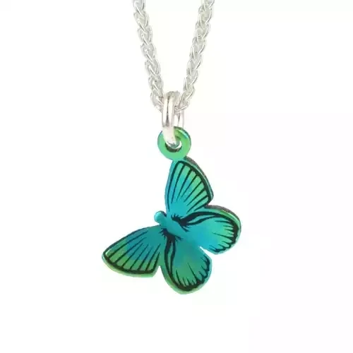 Titanium Butterfly Pendant - Medium - Green by Prism Design