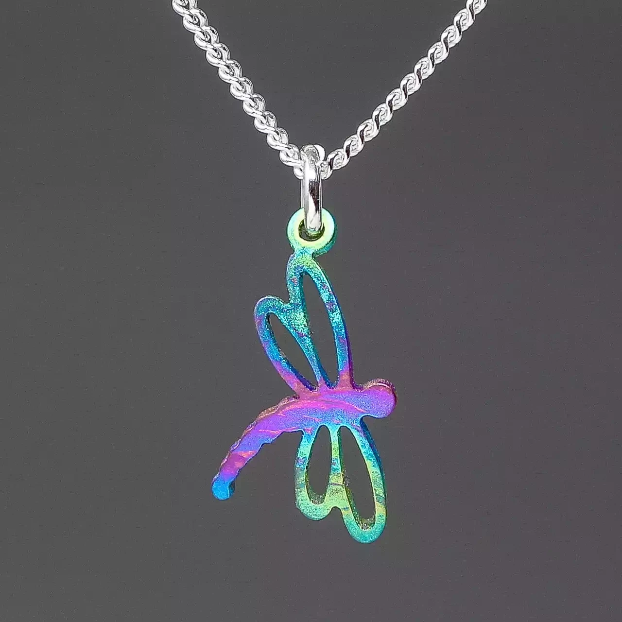 Titanium Dragonfly Pendant - Small by Prism Design