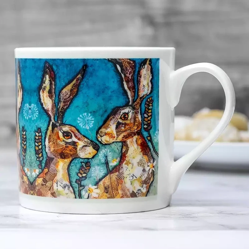together hares china mug by dawn maciocia