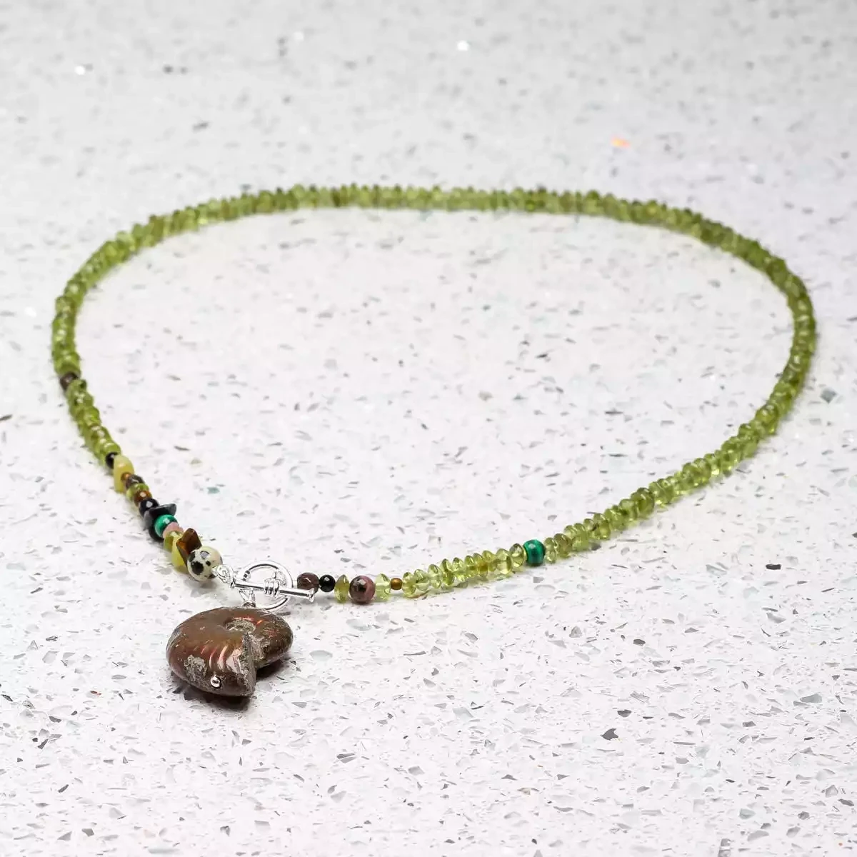 Toggle Beaded Gemstone Necklace - Earth by Katherine Bree