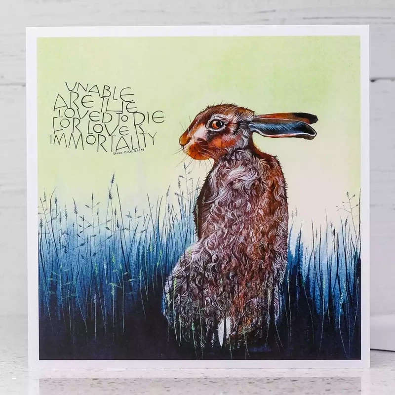 Unable Are the Loved to Die Hare Card by Sam Cannon