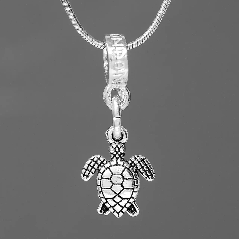 Turtle Pewter Charm Pendant by Metal Planet