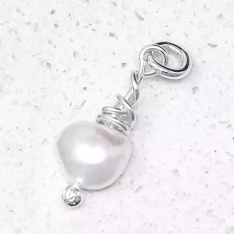 White Pearl Charm - Medium by Fi Mehra