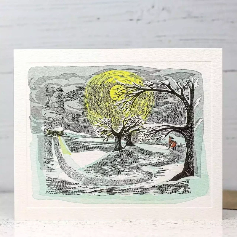 Winter Fox Card by Angela Harding