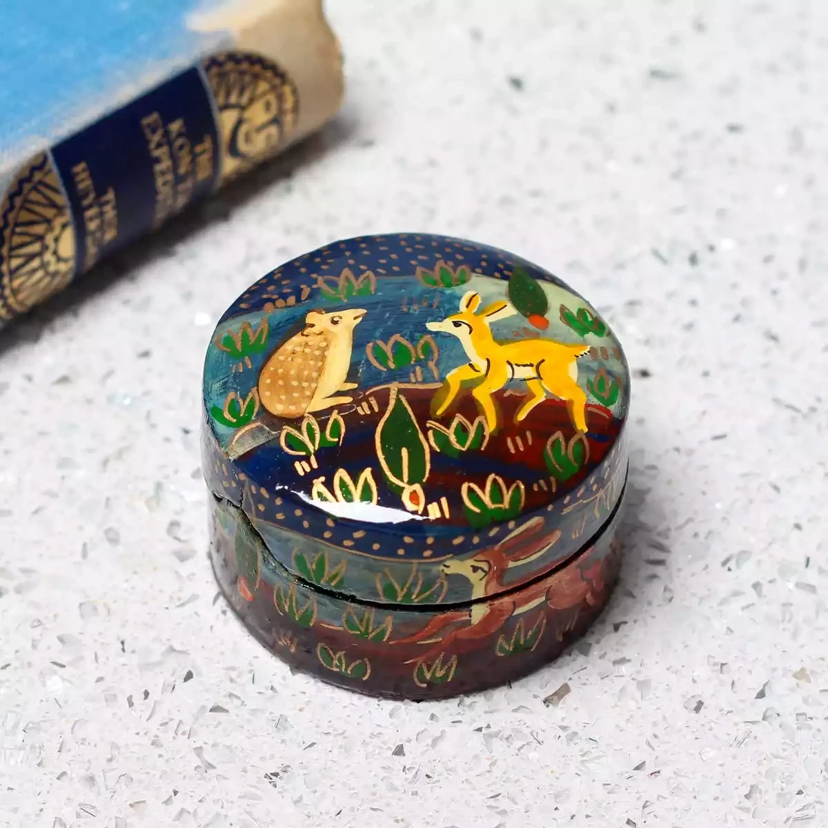 Woodland Animals Trinket Box - Round - Small by Shared Earth