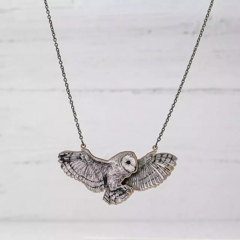 Wooden Necklace - Owl by Alljoy