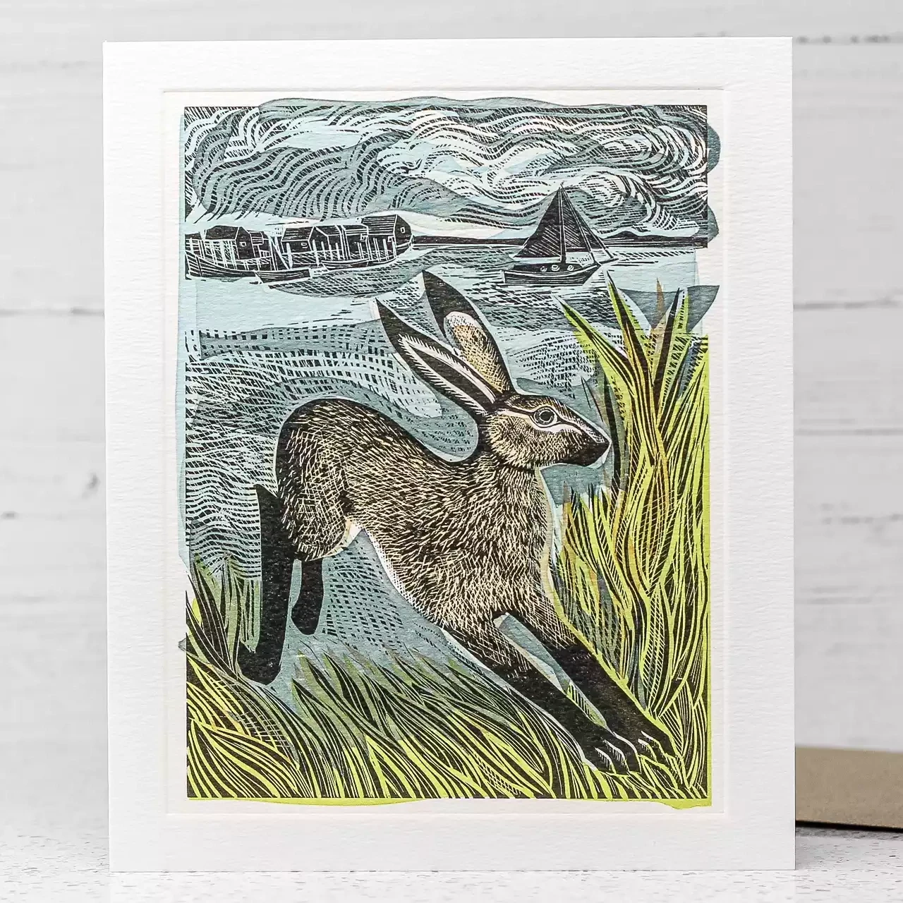 Young Hare Card by Angela Harding