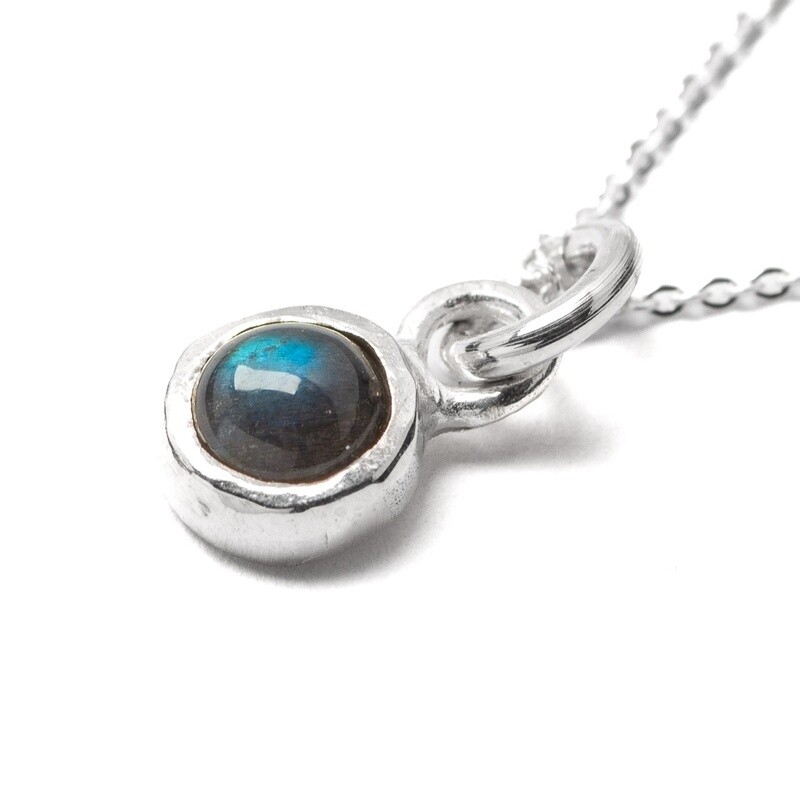 Labradorite and Silver Charm Pendant by Fi Mehra