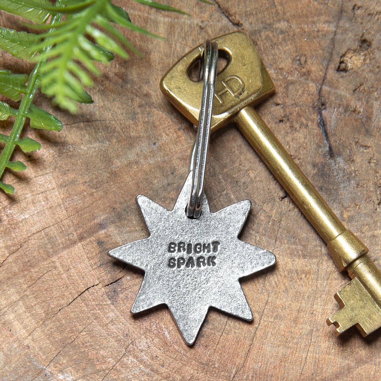 Bright Spark Pewter Keyring by Kutuu
