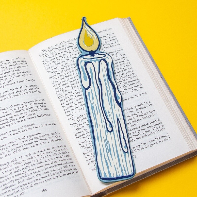 Candle Leather Bookmark - Heritage Blue by Ark Colour Design
