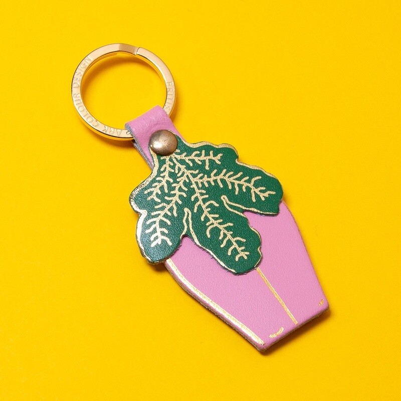 Peep Show Leather Keyring - Pink Man by Ark Colour Design