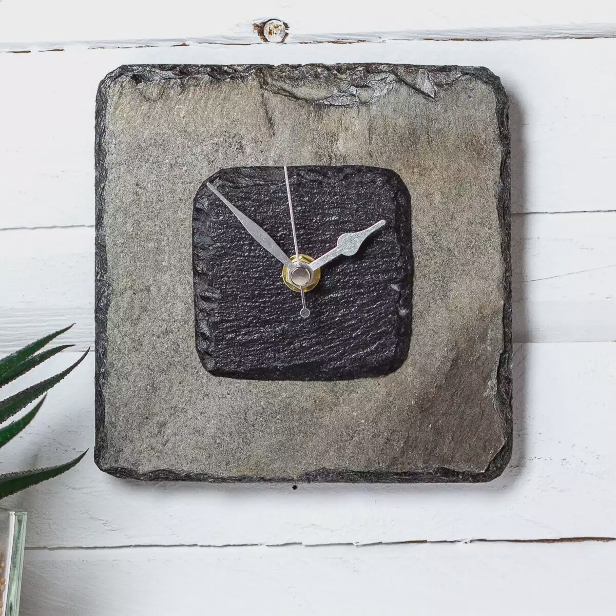 Layered Square Cornish Slate Wall Clock by Driftmoods