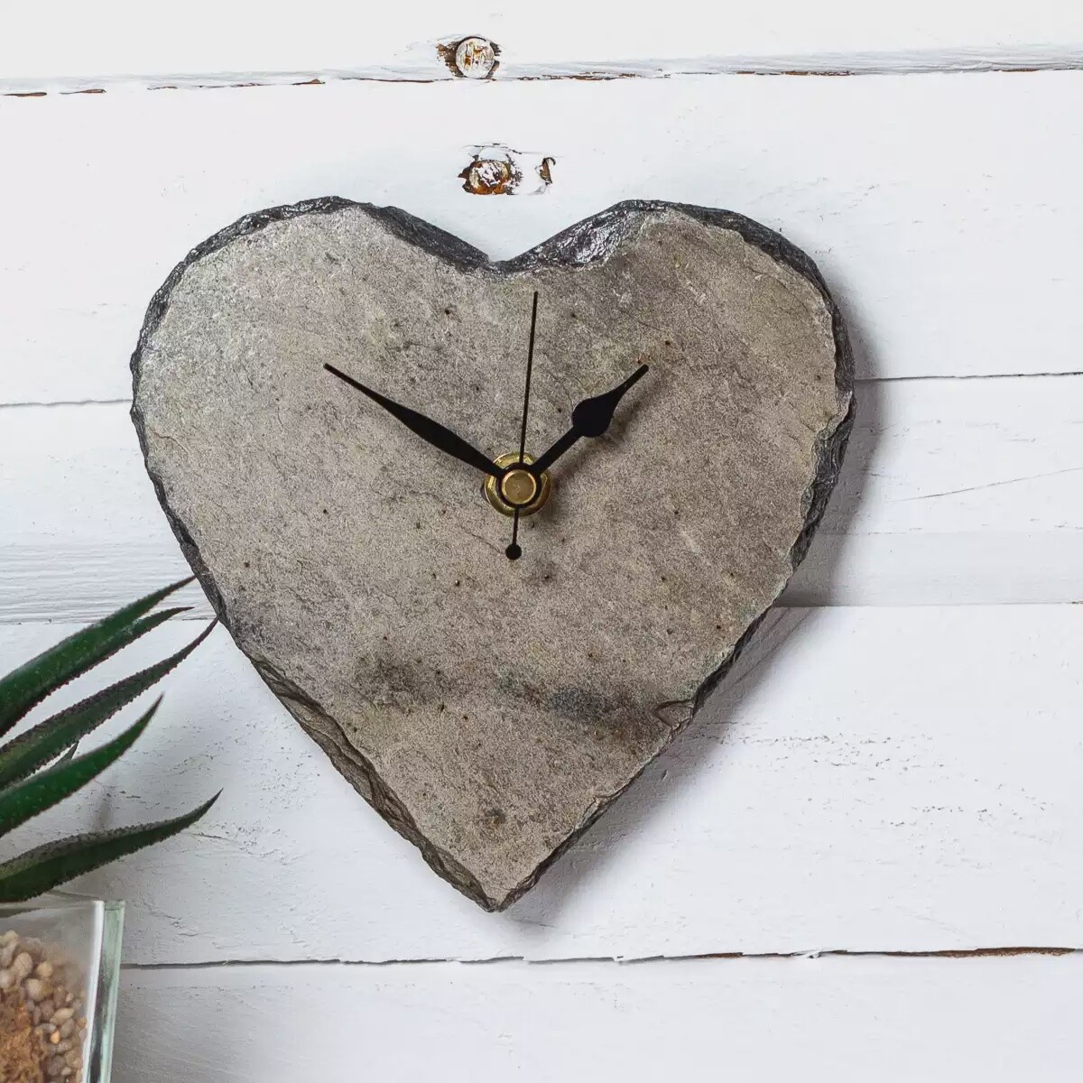 Heart Cornish Slate Wall Clock by Driftmoods