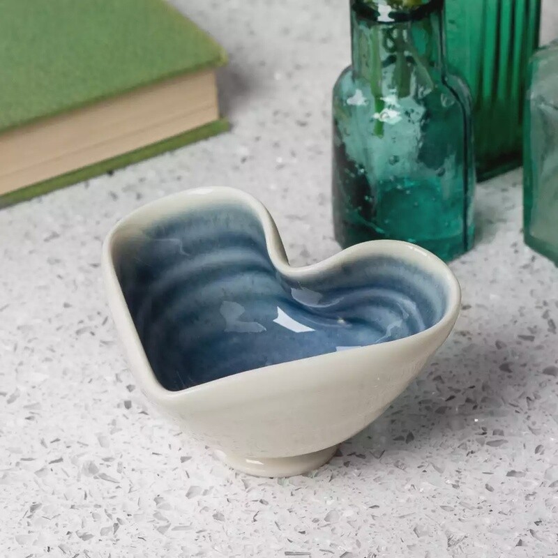 Porcelain Trinket Dish - Slate Blue by Mary Howard-George