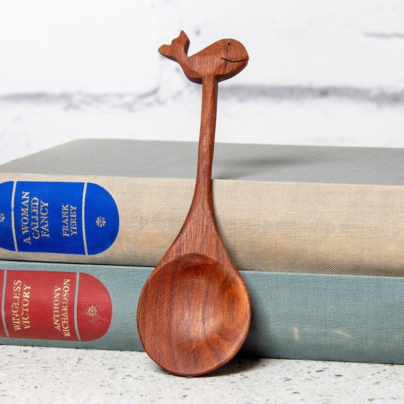 Hand Cut Plum Creature Spoon - Whale by Beamers Designs